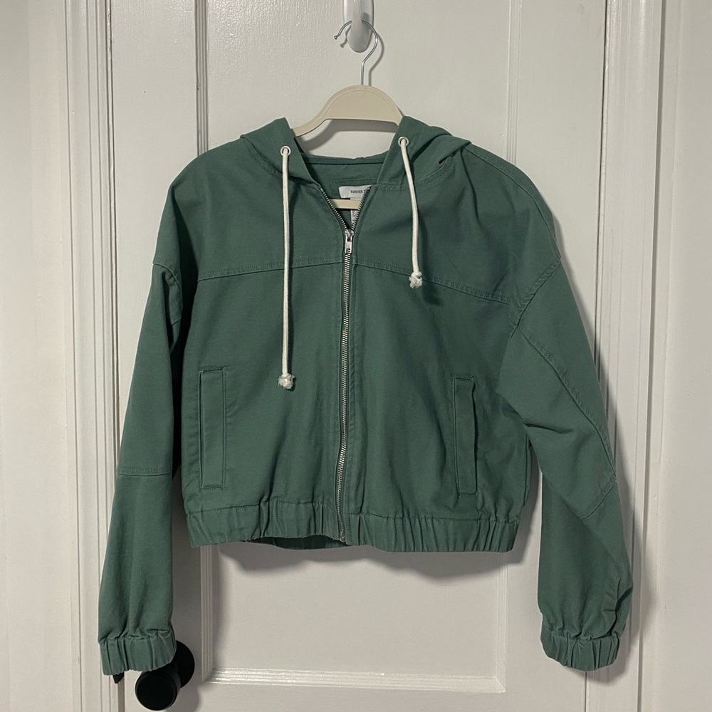 Cropped Cargo Style Jacket